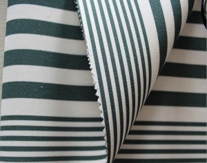 Striped awning fabric