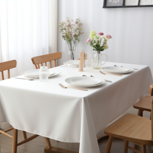 300D oxford fabric table cloth in white color